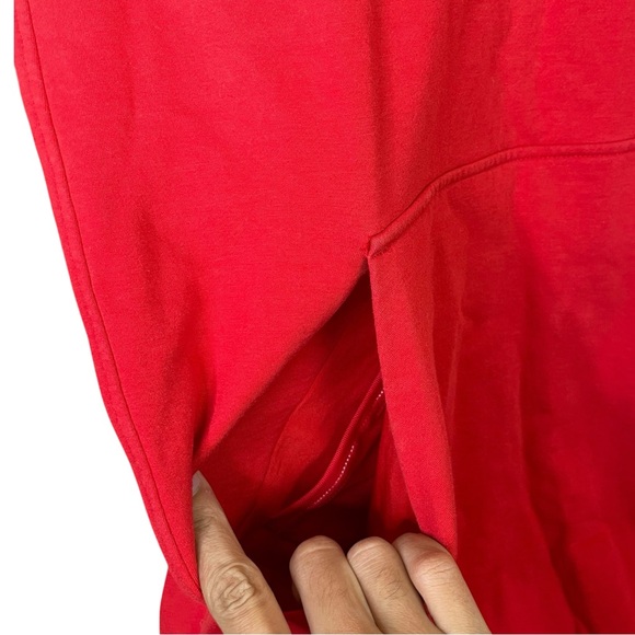Lululemon The Lab Women's Red Sweatshirt Midi Dress Size 8 Front Pockets 1/4 Zip - Picture 7 of 16